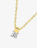 Collier solitaire diamant or jaune 18ct 353-87
