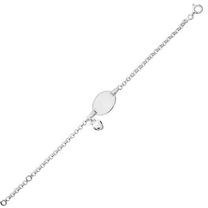 Bracelet identité bébé avec coeur pendant 644-637