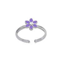 Bague réglable enfant fleur violette 615-97