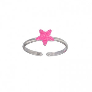 Bague réglable enfant étoile rose 615-95