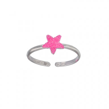 Bague réglable enfant étoile rose 615-95