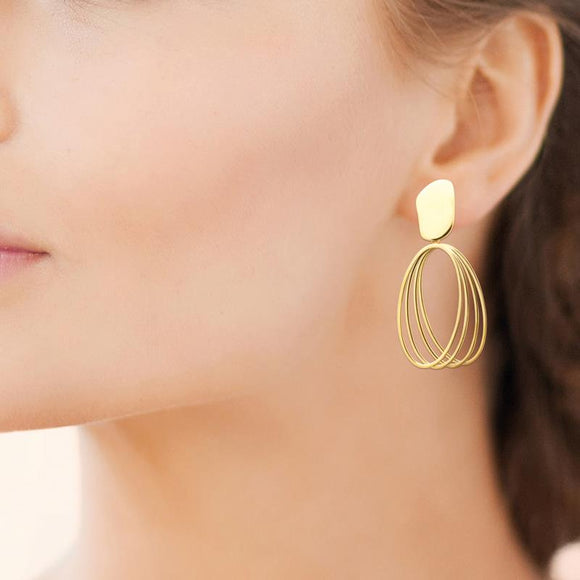 Boucles en acier doré 880j1174