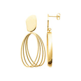 Boucles en acier doré 880j1174