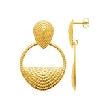 Boucles d'oreilles en acier doré 880j1214