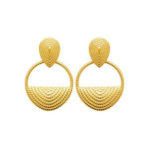 Boucles d'oreilles en acier doré 880j1214
