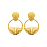 Boucles d'oreilles en acier doré 880j1214