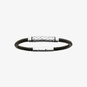 Bracelet cuir et acier 840-3720