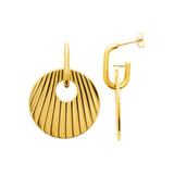 Boucles d'oreilles en acier doré 880j1216