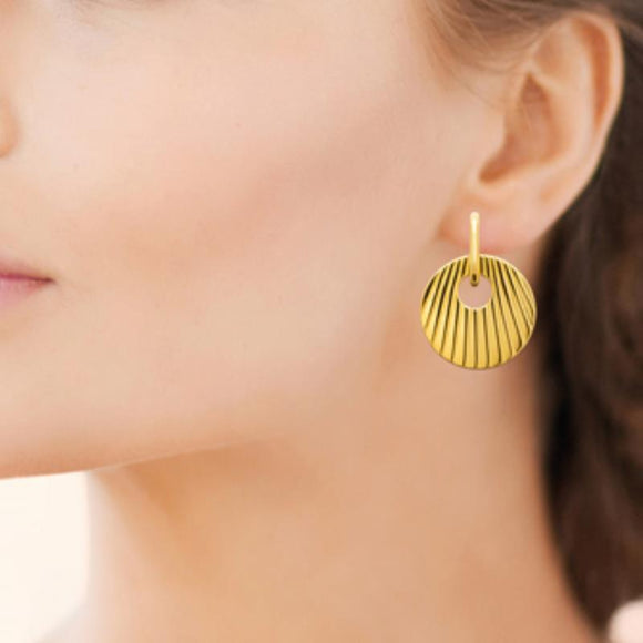Boucles d'oreilles en acier doré 880j1216