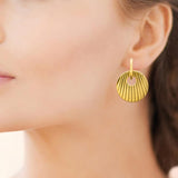 Boucles d'oreilles en acier doré 880j1216