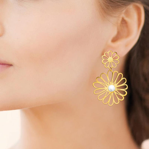 Boucles en acier doré 880j1177