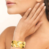 Bracelet Jonc en acier doré 840-3750