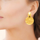 Boucles d'oreilles en acier doré 880J1221