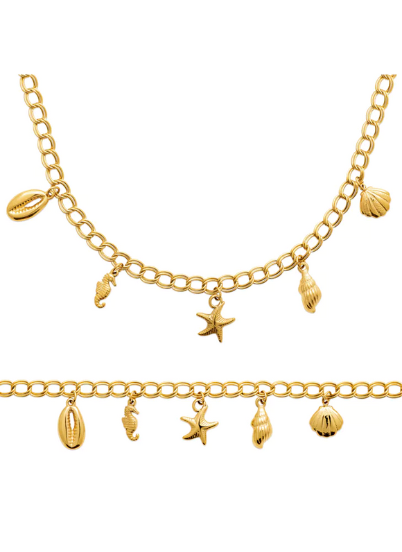 Collier en acier doré 850-681