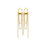 Boucles en acier doré 880j1173