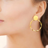 Boucles en acier doré 880j1235