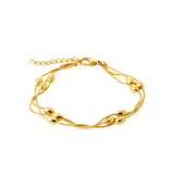 Collier en acier doré 850j1235