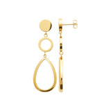 Boucles d'oreilles en acier doré 880j1212