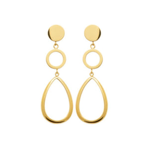 Boucles d'oreilles en acier doré 880j1212