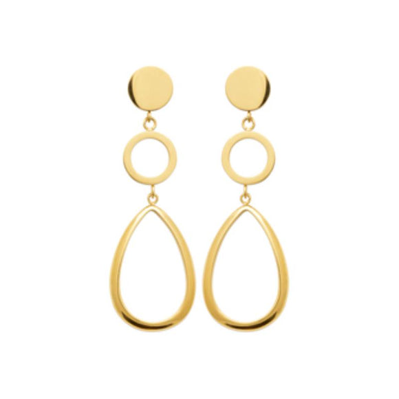 Boucles d'oreilles en acier doré 880j1212