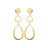 Boucles d'oreilles en acier doré 880j1212