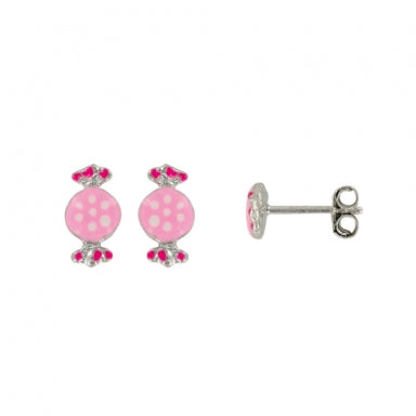 Boucles Argent bonbon + émail 684-1634