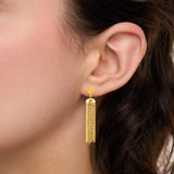 Boucles d'oreilles en acier doré 880j1675