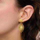 Boucles d'oreilles en acier doré 880J1637