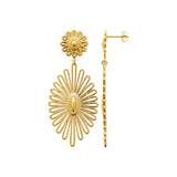 Boucles d'oreilles en acier doré 880J1637