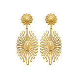 Boucles d'oreilles en acier doré 880J1637