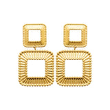 Boucles d'oreilles en acier doré 880J1669