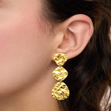 Boucles d'oreilles en acier doré 880j1676