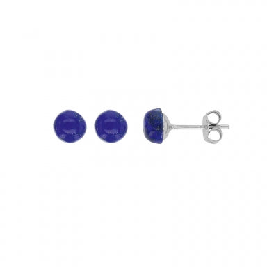 Boucles Argent + lapis lazuli 683-292