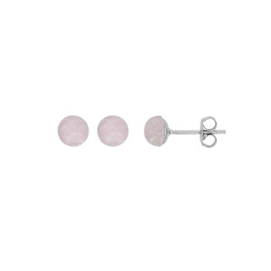 Boucles d'oreilles en argent avec Quartz rose 683-285