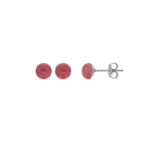 Boucles d'oreilles en argent avec rhodonite 683-286