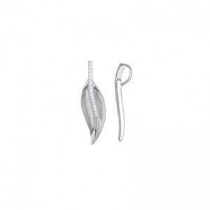 Pendentif Feuille + zirconium en argent 664-280