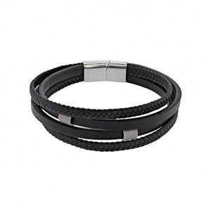 Bracelet cuir noir 842-1448
