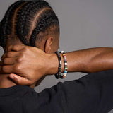 Bracelet pierre de lave multicolores 840-3860