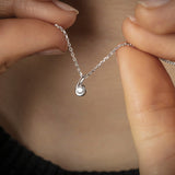 Collier solitaire goutte en argent 654z2251