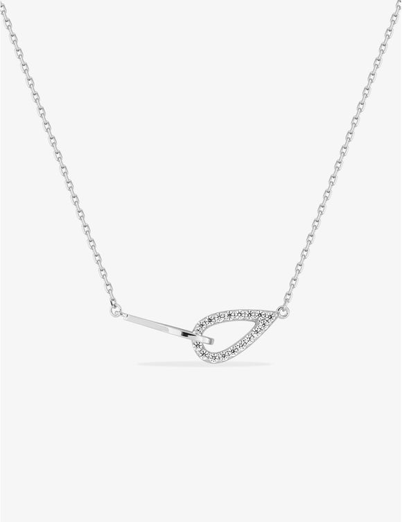 Collier double goutte en argent 654z2262
