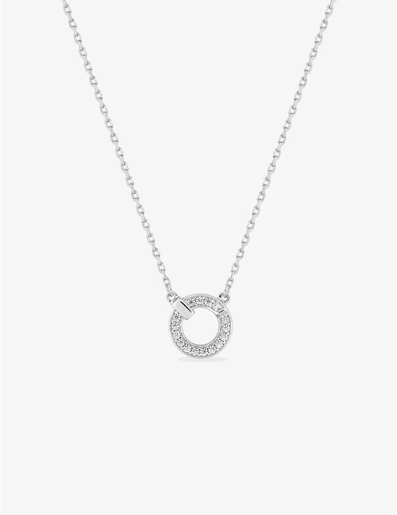 Collier en argent cercle 654z2266