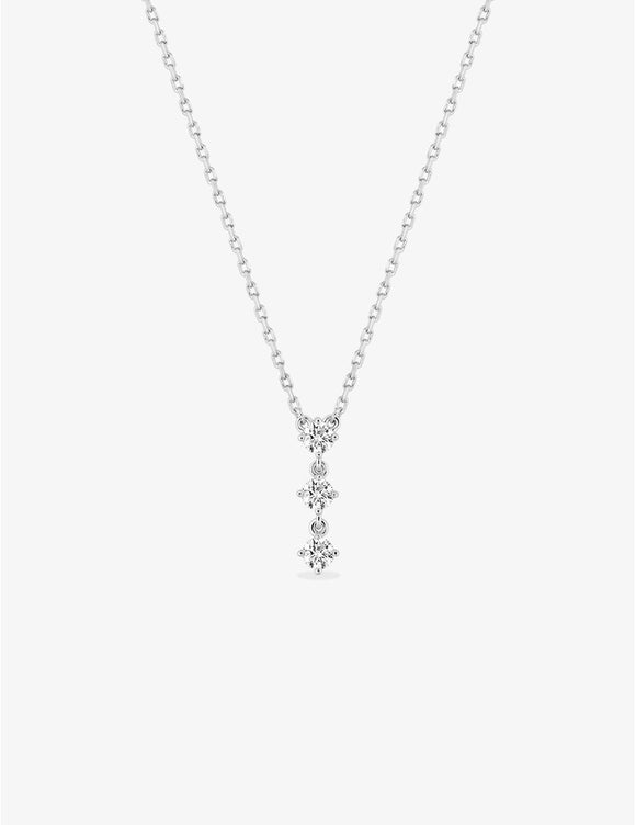 Collier en argent  3 zirconiums 654z2267