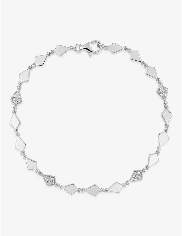 Bracelet quadrilatères en argent 645-2173