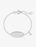 Bracelet d'identité enfant maille forçat + coeur ajouré 644-683