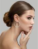 Boucles créoles 45mm en argent 680-1350