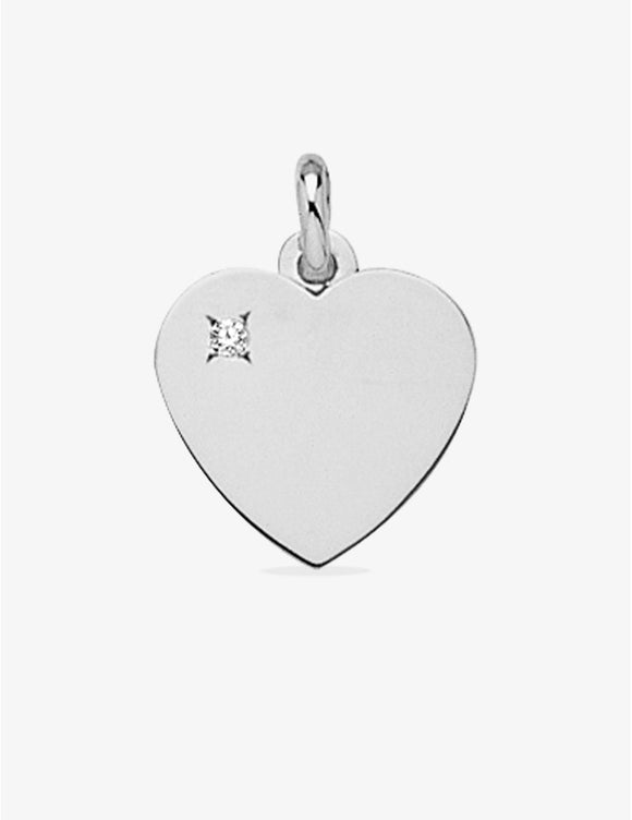 Pendentif Coeur en argent et zirconium