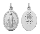 Pendentif vierge miraculeuse à graver en argent 662-711