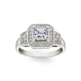 Bague en argent rhodié et zirconium 611-4082