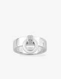 Bague en argent rhodié et zirconium 611-4083