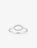Bague en argent ovale ajouré 611-4060
